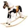 Large Black and White Pinto Plush Rocking Horse Factory ,productor ,Manufacturer ,Supplier